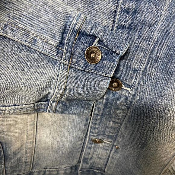 SP Collection South Pole Jacket Denim Distressed Button Up XL Vintage - Picture 7 of 13